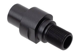 CMMG PS90 Thread Adapter converts M12x1 LH to 1/2x28 threads for muzzle attachment